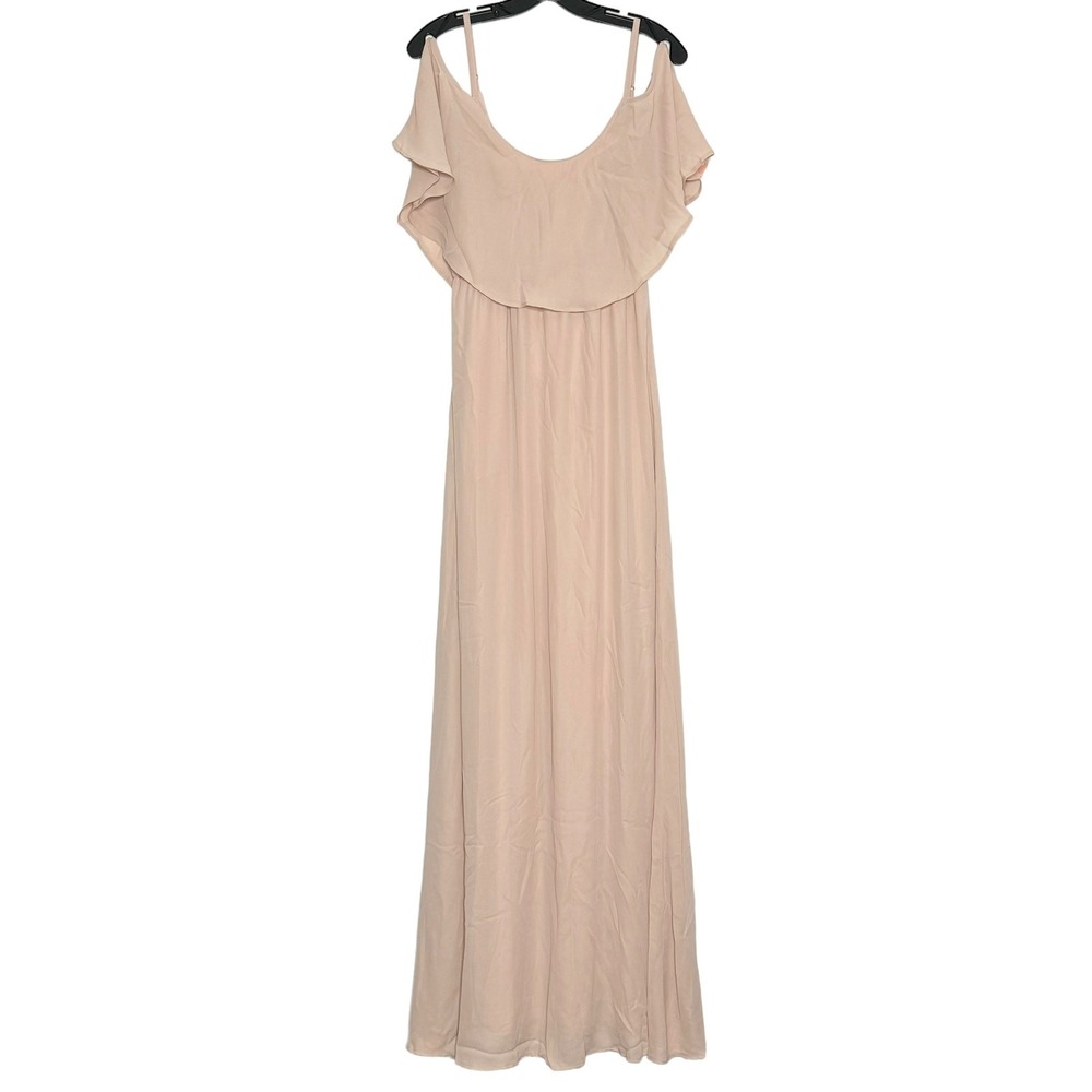 NWT Show Me Your Mumu Weddings Dress Caitlin Ruffle Maxi Prom Minimalist Large
